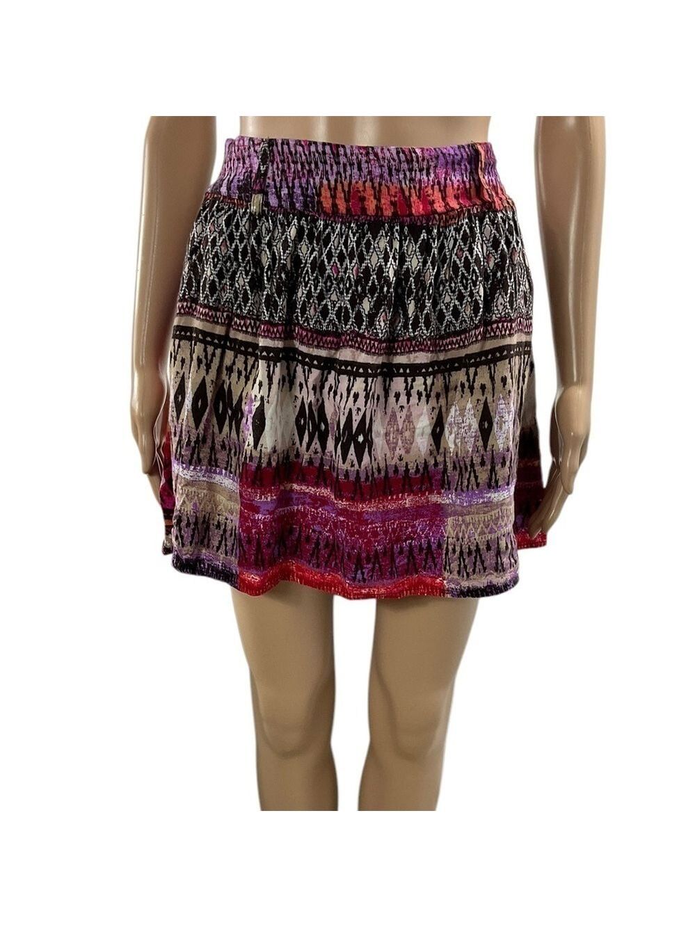 Tracy Evans Limited Multicolor Boho Print Mini Skirt Size Small